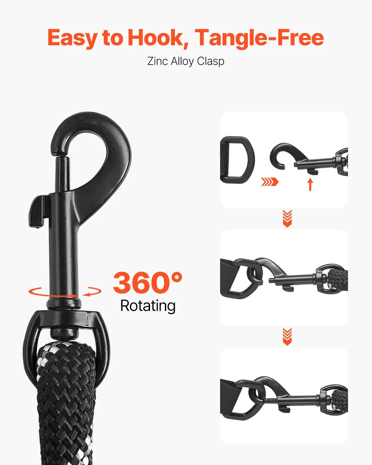 Swivel clasp on the Ridgeline Rope Leash