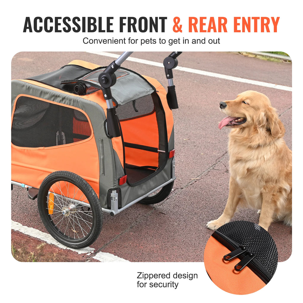 Front and rear doors on the Tagalong trailer
