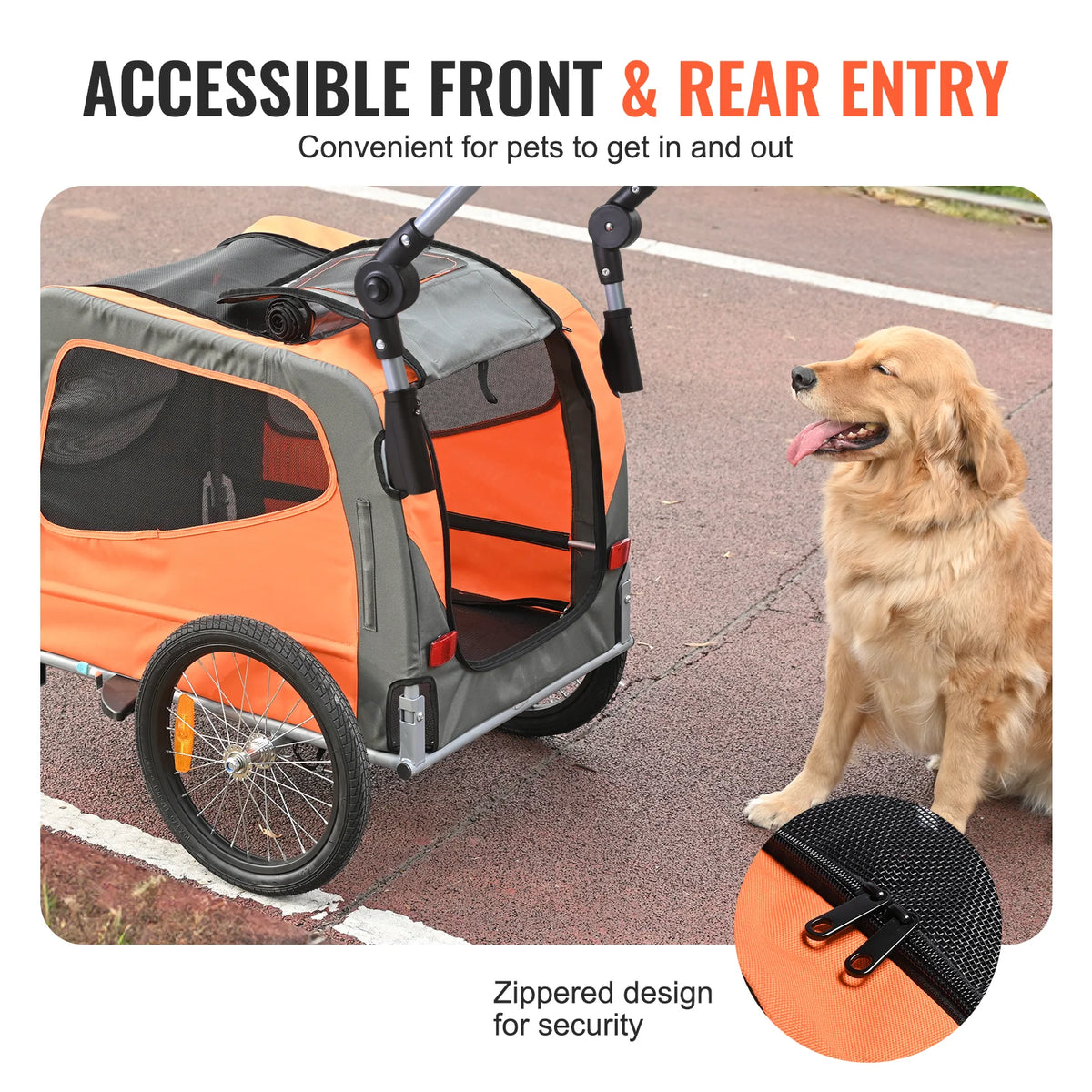 Front and rear doors on the Tagalong trailer
