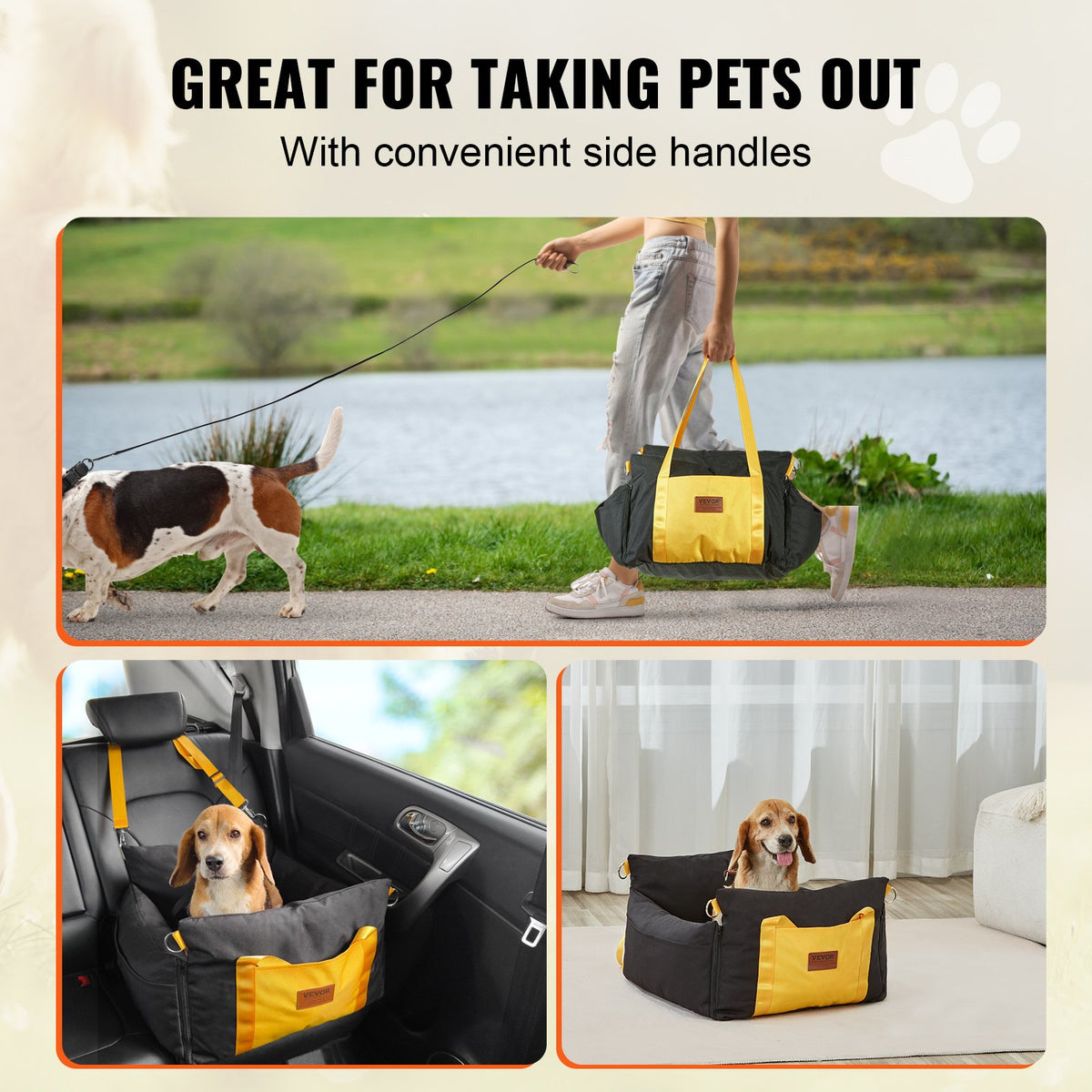 Carry handles on the Lookout Booster Car Seat