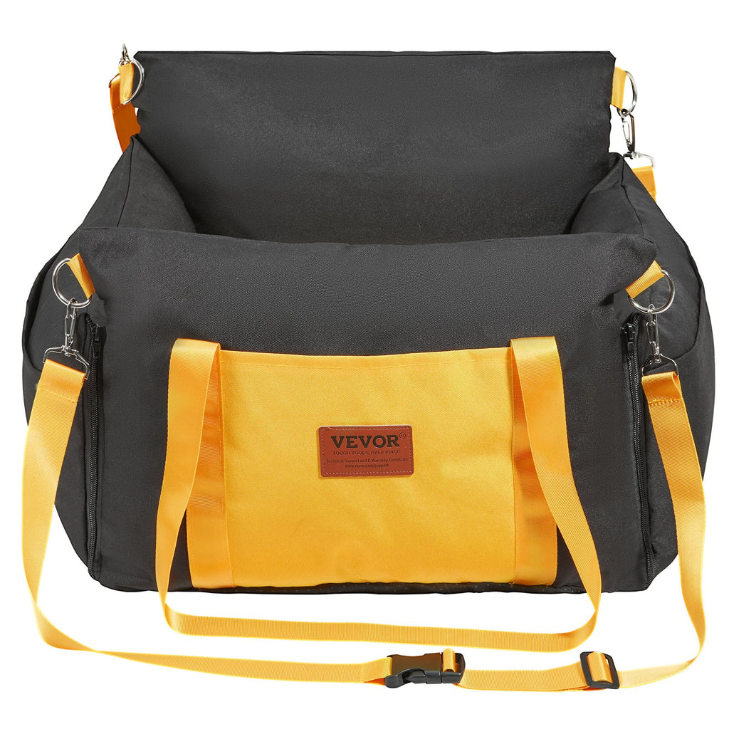 Lookout Booster Car Seat for small dogs, black, on a white background