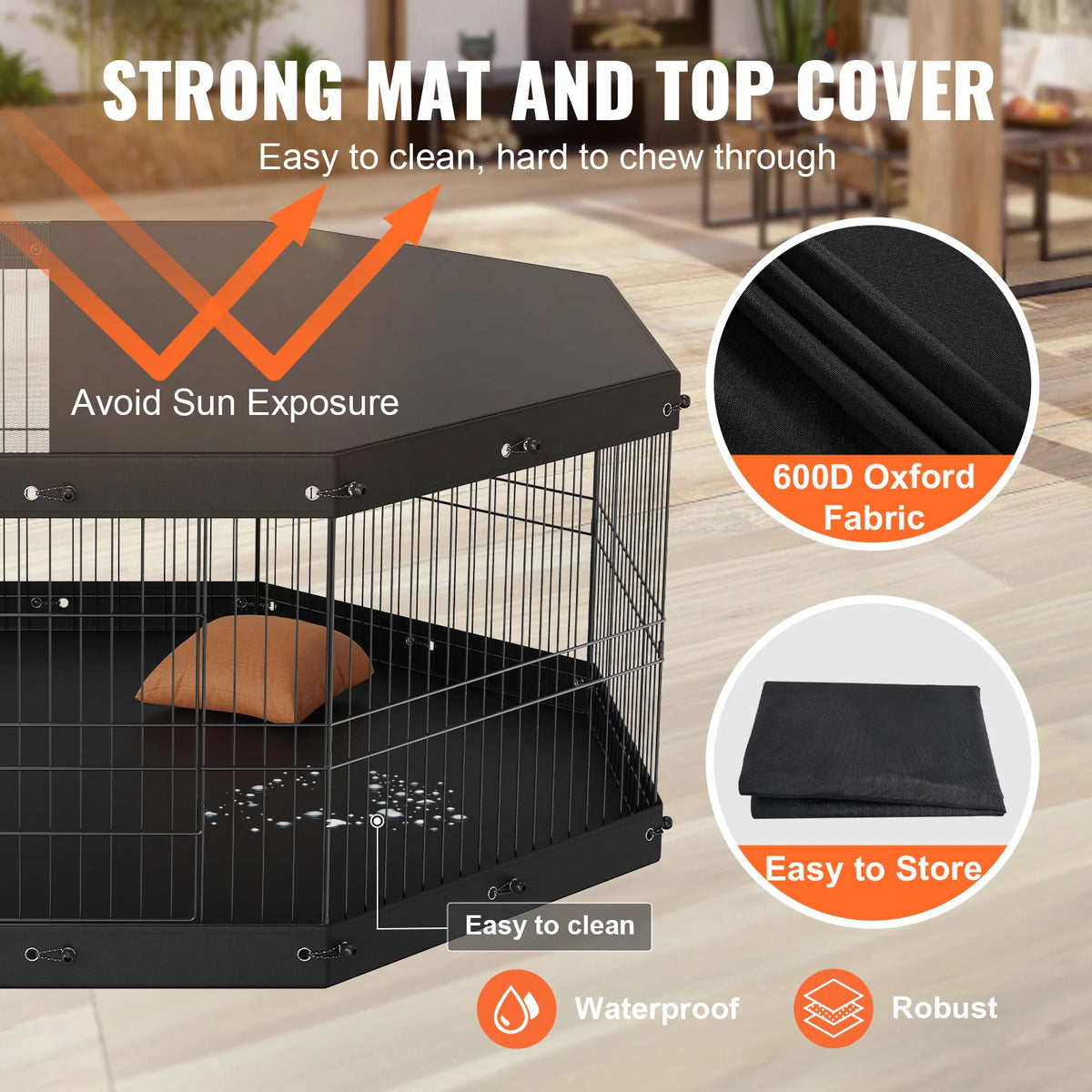 Top cover and floor pad of the Campsite Folding Playpen