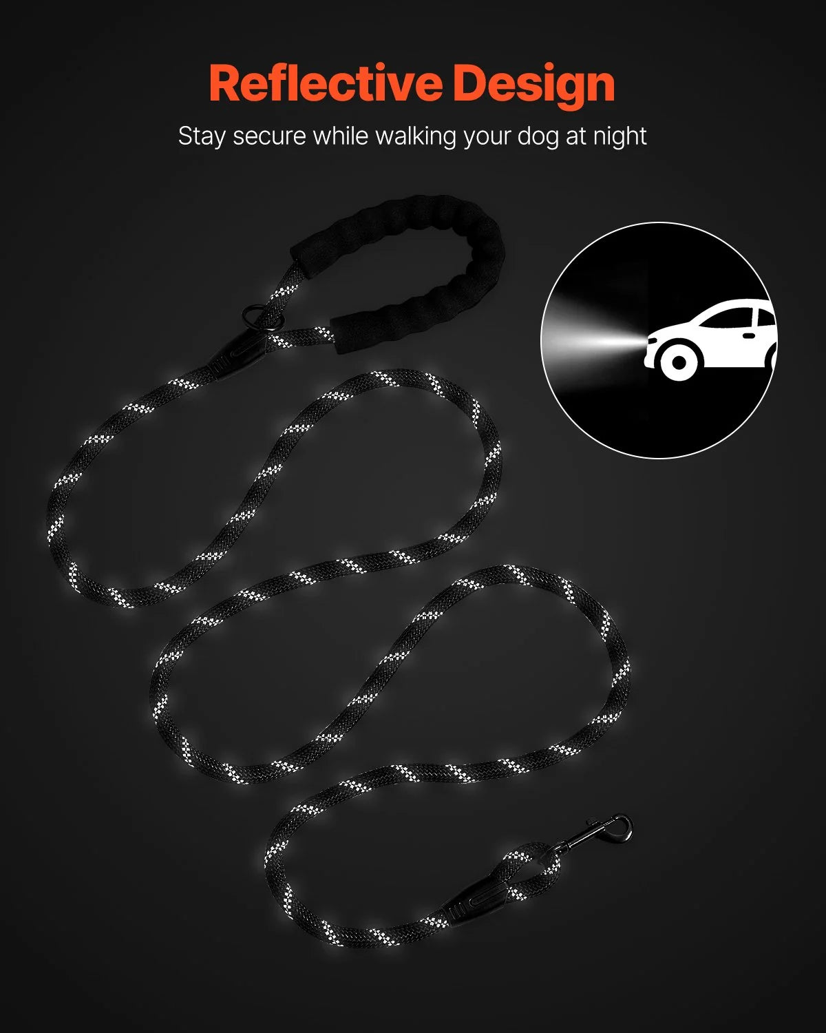 Reflective thread in the Ridgeline Rope Leash