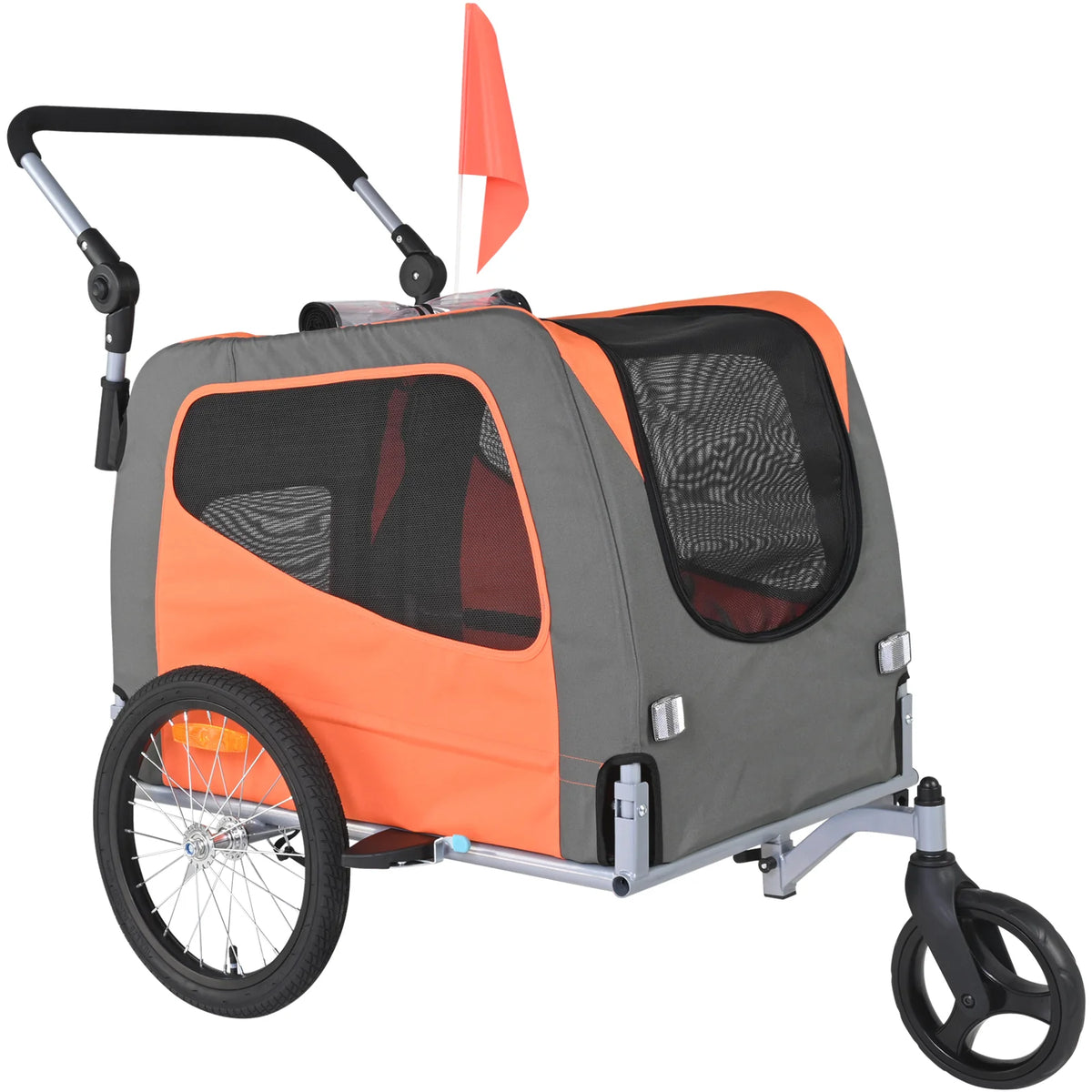 Tagalong in stroller mode with the front wheel fitted