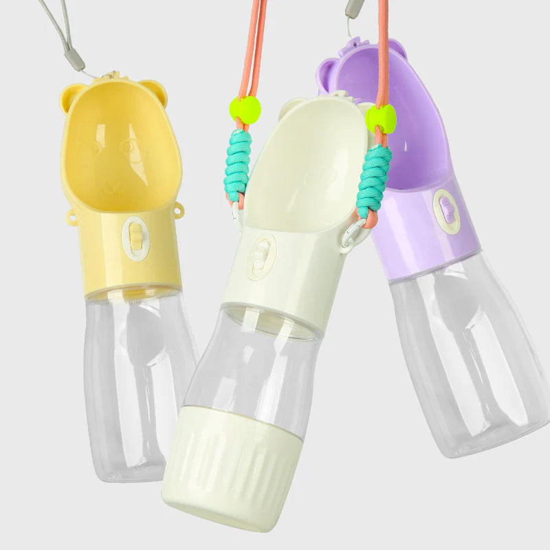 Trail Sip bottles in yellow, white and purple
