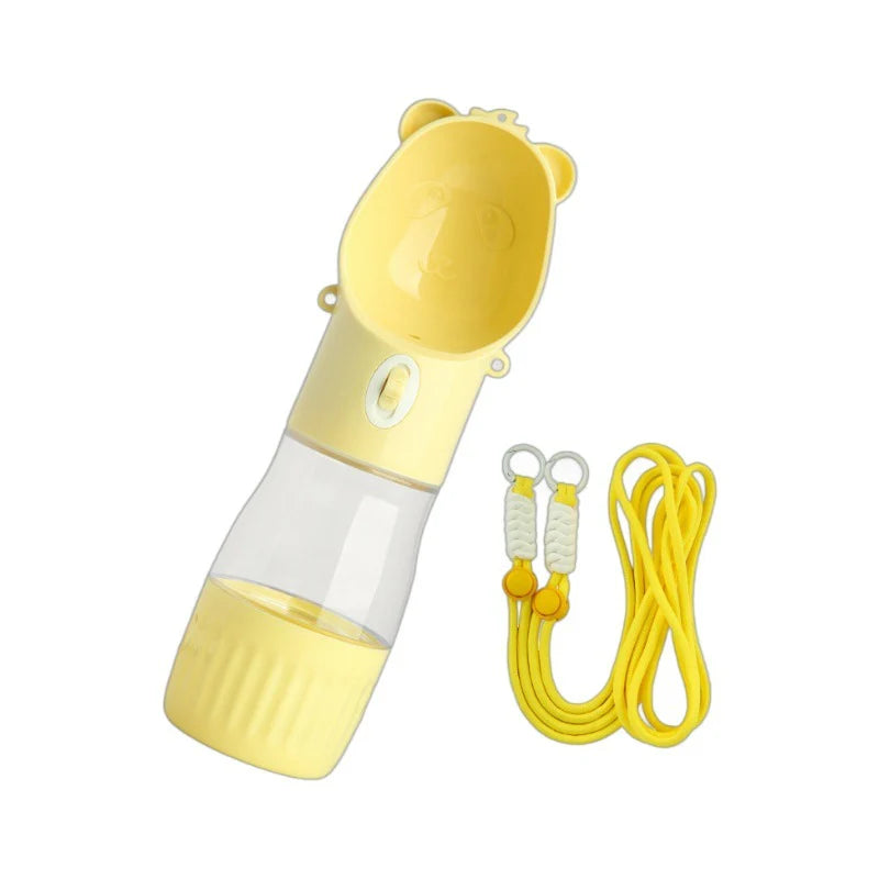 Trail Sip 2-in-1 Water Bottle in yellow with strap