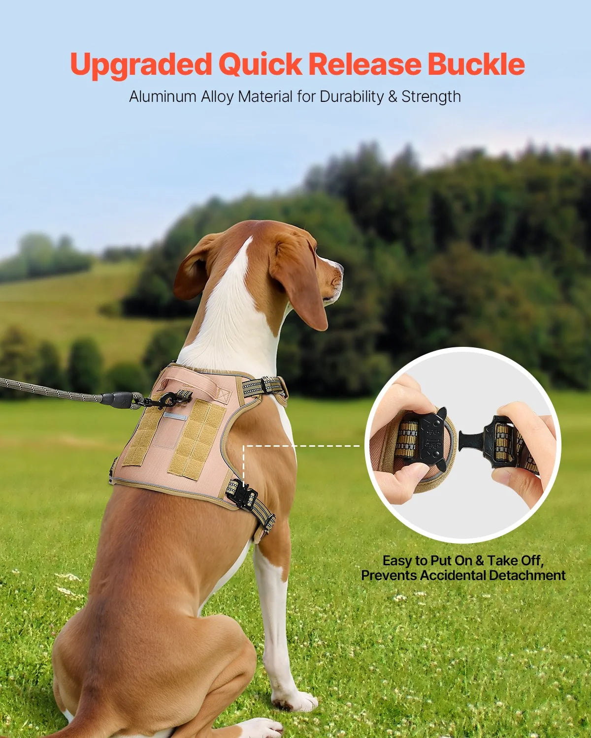 Quick-release buckle on the Basecamp Tactical Harness